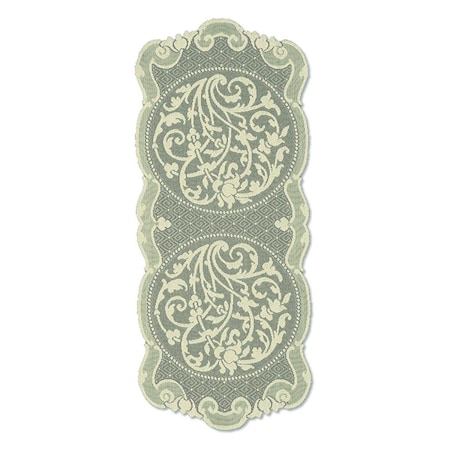 Heritage Lace Rondeau 14 x 33 in. Runner, Cafe RN-1433C